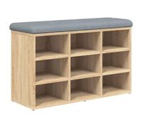 vidaXL Banco Zapatero Madera de ingeniería Roble Sonoma 82x32x50 cm