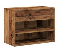 vidaXL Banco Zapatero Madera ingeniería Madera Envejecida 60x30x45 cm, Banco Zapatero, Asiento de Banco de Pasillo, Asiento de Pasillo