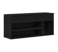 vidaXL Banco Zapatero Roble Negro 102x30,5x45 cm Madera de ingeniería, Banco Zapatero, Asiento de Banco de Pasillo, Asiento de Pasillo