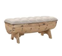 vidaXL BancoAlmacenamiento 103x51x44 cm Tela Asiento Armario Madera Maciza