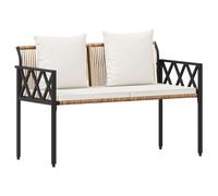vidaXL Bancos de Exterior 2 -Seater 116 x 56 x 75 cm ratán sintético