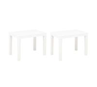 Vidaxl bancos de jardín 2 unidades plástico blanco