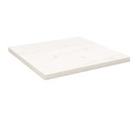 vidaXL Tablero de Mesa Cuadrado Madera Maciza Pino Blanco 50x50x2,5 cm