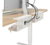 vidaXL - Bandeja de gestión de cables (2 unidades, organizador de escritorio, moderno, para estudio, gestión de cables, ahorro de espacio, accesorios anticorrosión