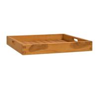 vidaXL Bandeja de Madera de Teca Maciza 50x50 cm