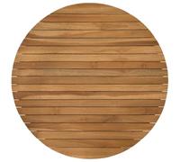 vidaXL - Bandeja de mesa, 70 x 3,5 redonda, madera de teca maciza, natural, mesa de teca, diseño moderno, mueble para el hogar, oficina, interior, exterior, superficie marrón