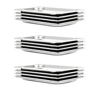 vidaXL Bandejas Gastronorm 12 unidades GN 1/3 20 mm acero inoxidable