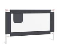 vidaXL Barandilla de Seguridad Cama de Niño Protección Cuna Bebé Guardería Dormitorio Habitación Protector Riel Barrera Gris Oscuro Tela 120x25 cm