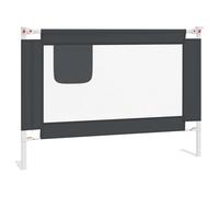 vidaXL Barandilla de Seguridad Cama de Niño Protección Cuna Bebé Guardería Dormitorio Habitación Protector Riel Barrera Tela Gris Oscuro 90x25 cm