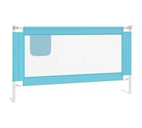 vidaXL Barandilla de Seguridad Cama de Niño Protección Cuna Bebé Guardería Dormitorio Habitación Protector Riel Barrera Azul Tela 150x25 cm