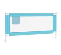 vidaXL Barandilla de Seguridad Cama de Niño Protección Cuna Bebé Guardería Dormitorio Habitación Protector Riel Barrera Azul Tela 190x25 cm