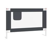 Vidaxl barandilla de seguridad cama de niño gris oscuro tela 100x25 cm