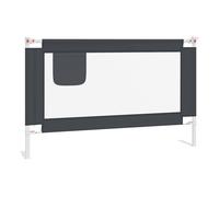 Vidaxl barandilla de seguridad cama de niño gris oscuro tela 120x25 cm