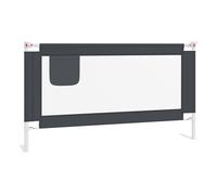 Vidaxl barandilla de seguridad cama de niño gris oscuro tela 150x25 cm