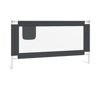 Vidaxl barandilla de seguridad cama de niño gris oscuro tela 160x25 cm