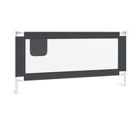 Vidaxl barandilla de seguridad cama de niño gris oscuro tela 190x25 cm