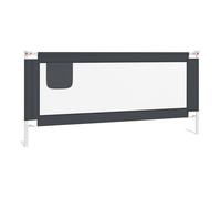 Vidaxl barandilla de seguridad cama de niño gris oscuro tela 200x25 cm