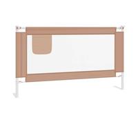 vidaXL Barandilla de Seguridad Cama de Niño Protección Cuna Bebé Guardería Dormitorio Habitación Protector Riel Barrera Gris Taupe Tela 140x25 cm
