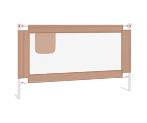 vidaXL Barandilla de Seguridad Cama de niño Gris Taupe Tela 140x25 cm