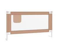 Vidaxl barandilla de seguridad cama de niño gris taupe tela 150x25 cm