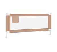 Vidaxl barandilla de seguridad cama de niño gris taupe tela 200x25 cm