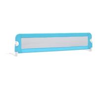vidaXL Barandilla de Seguridad Cama de Niño Poliéster Casa Hogar Habitación Dormitorio Movilidad Mobiliario Clínico Colchón Salud 180x42 cm Azul