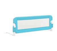vidaXL Barandilla de Seguridad Cama de Niño Poliéster Casa Hogar Habitación Dormitorio Movilidad Mobiliario Clínico Colchón Salud 120x42 cm Azul