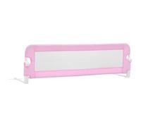 vidaXL Barandilla de Seguridad Cama de niño poliéster Rosa 120x42 cm