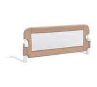 vidaXL Barandilla de Seguridad Cama de Niño Poliéster Casa Hogar Habitación Dormitorio Movilidad Mobiliario Clínico Colchón Salud 102x42 cm Taupe