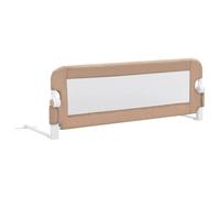 vidaXL Barandilla de Seguridad Cama de Niño Poliéster Casa Hogar Habitación Dormitorio Movilidad Mobiliario Clínico Colchón Salud 120x42 cm Taupe