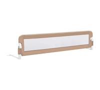 vidaXL Barandilla de Seguridad Cama de Niño Poliéster Casa Hogar Habitación Dormitorio Movilidad Mobiliario Clínico Colchón Salud 180x42 cm Taupe