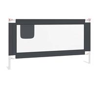 vidaXL Barandilla de Seguridad Cama de Niño Protección Cuna Bebé Guardería Dormitorio Habitación Protector Riel Barrera Gris Oscuro Tela 160x25 cm
