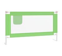 vidaXL Barandilla de Seguridad Cama de Niño Protección Cuna Bebé Guardería Dormitorio Habitación Protector Riel Barrera Verde Tela 150x25 cm