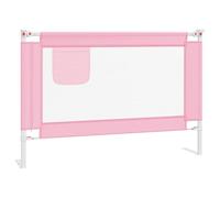 vidaXL Barandilla de Seguridad Cama de Niño Protección Cuna Bebé Guardería Dormitorio Habitación Protector Riel Barrera Rosa Tela 100x25 cm