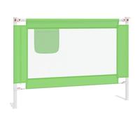 vidaXL Barandilla de Seguridad Cama de Niño Protección Cuna Bebé Guardería Dormitorio Habitación Protector Riel Barrera Tela Verde 90x25 cm