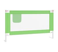 vidaXL Barandilla de Seguridad Cama de Niño Protección Cuna Bebé Guardería Dormitorio Habitación Protector Riel Barrera Verde Tela 140x25 cm