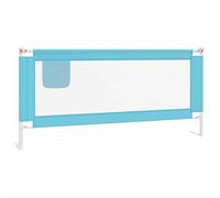 vidaXL Barandilla de Seguridad Cama de Niño Protección Cuna Bebé Guardería Dormitorio Habitación Protector Riel Barrera Azul Tela 200x25 cm