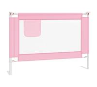 vidaXL Barandilla de Seguridad Cama de Niño Protección Cuna Bebé Guardería Dormitorio Habitación Protector Riel Barrera Tela Rosa 90x25 cm