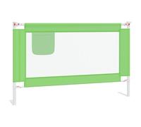 vidaXL Barandilla de Seguridad Cama de Niño Protección Cuna Bebé Guardería Dormitorio Habitación Protector Riel Barrera Verde Tela 120x25 cm