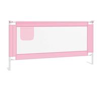 vidaXL Barandilla de Seguridad Cama de Niño Protección Cuna Bebé Guardería Dormitorio Habitación Protector Riel Barrera Rosa Tela 180x25 cm