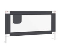 vidaXL Barandilla de Seguridad Cama de Niño Protección Cuna Bebé Guardería Dormitorio Habitación Protector Riel Barrera Gris Oscuro Tela 150x25 cm