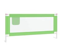 vidaXL Barandilla de Seguridad Cama de Niño Protección Cuna Bebé Guardería Dormitorio Habitación Protector Riel Barrera Verde Tela 200x25 cm