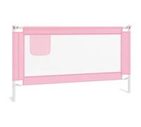 vidaXL Barandilla de Seguridad Cama de Niño Protección Cuna Bebé Guardería Dormitorio Habitación Protector Riel Barrera Rosa Tela 150x25 cm