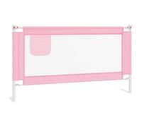 vidaXL Barandilla de Seguridad Cama de Niño Protección Cuna Bebé Guardería Dormitorio Habitación Protector Riel Barrera Rosa Tela 150x25 cm