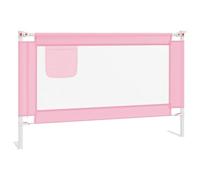 vidaXL Barandilla de Seguridad Cama de Niño Protección Cuna Bebé Guardería Dormitorio Habitación Protector Riel Barrera Rosa Tela 120x25 cm