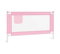 Vidaxl barandilla de seguridad cama de niño rosa tela 140x25 cm