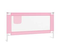 Vidaxl barandilla de seguridad cama de niño rosa tela 160x25 cm