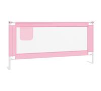 vidaXL Barandilla de Seguridad Cama de Niño Protección Cuna Bebé Guardería Dormitorio Habitación Protector Riel Barrera Rosa Tela 190x25 cm