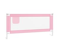 Vidaxl barandilla de seguridad cama de niño rosa tela 200x25 cm