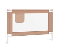 Vidaxl barandilla de seguridad cama de niño taupe tela 100x25 cm